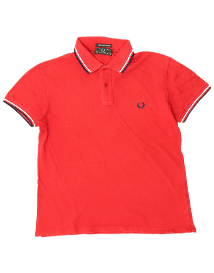 Fred Perry Polo Léger et Stretch Homme Rouge Moyen Coton