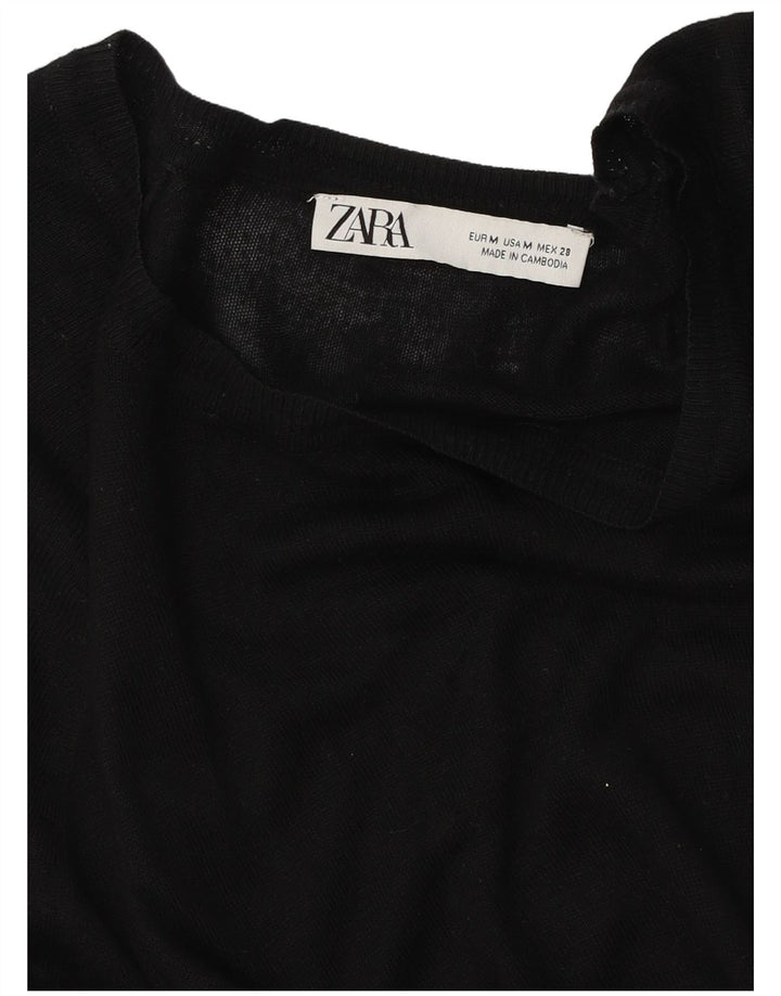 Zara Pull col bateau pour femme UK 14 Noir moyen