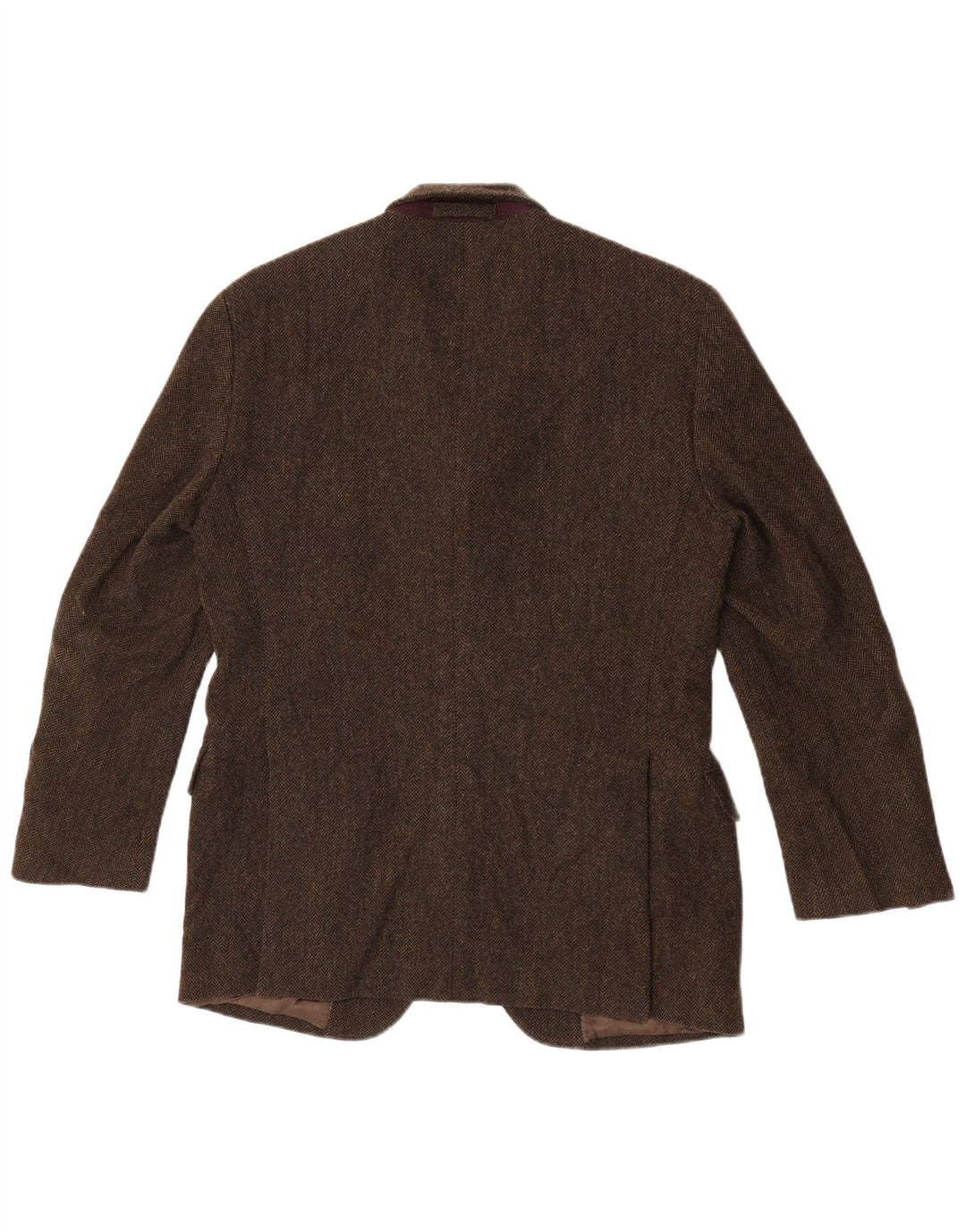 Massimo Dutti Veste blazer à 3 boutons pour homme EU 48 Kaki moyen à chevrons
