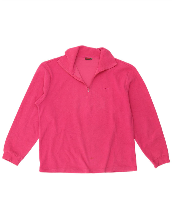 Invicta Pull polaire à col zippé pour femme UK 14 Rose moyen Polyester