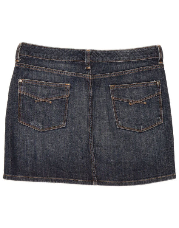 Gap Mini jupe en jean pour femme UK 12 Medium W32 Bleu marine Coton