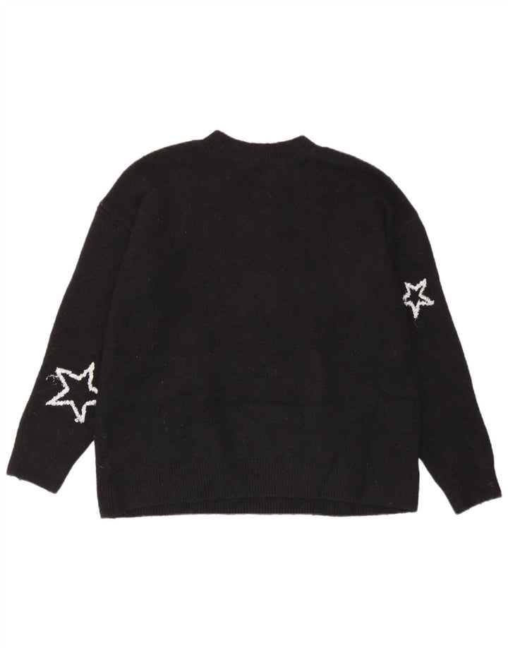 Marks & Spencer Pull à col rond pour femme UK 14 Noir moyen
