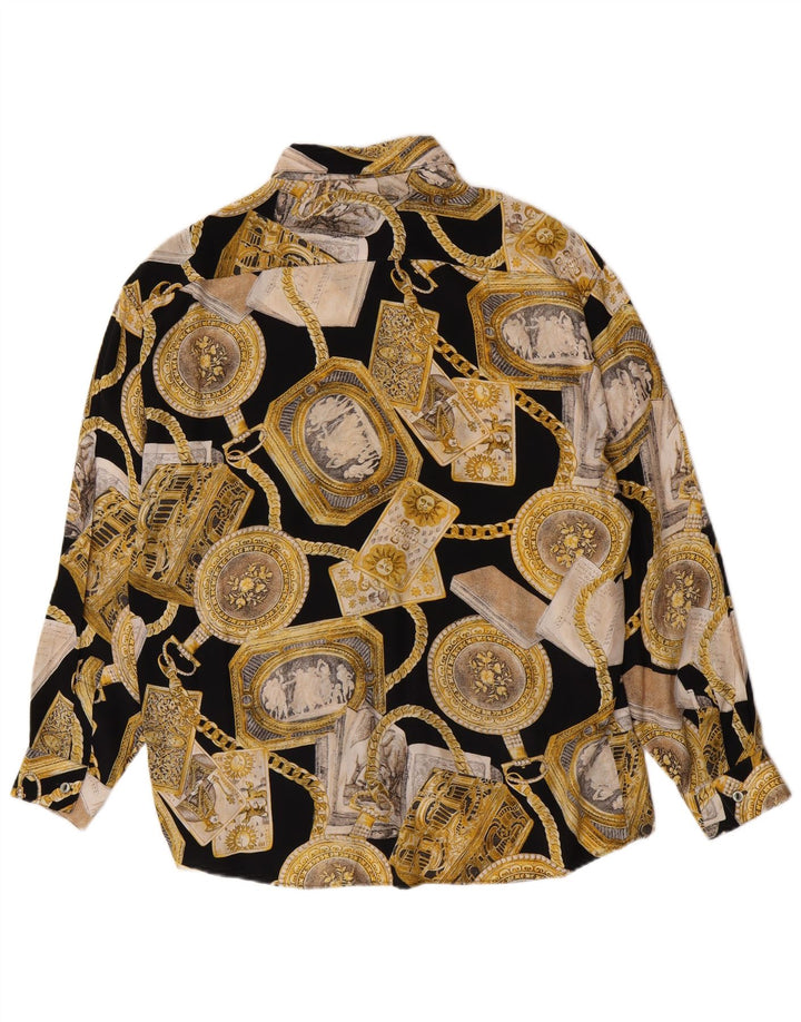 Tipo' S Chemise à Motifs Abstraits Homme Viscose Noir Moyen