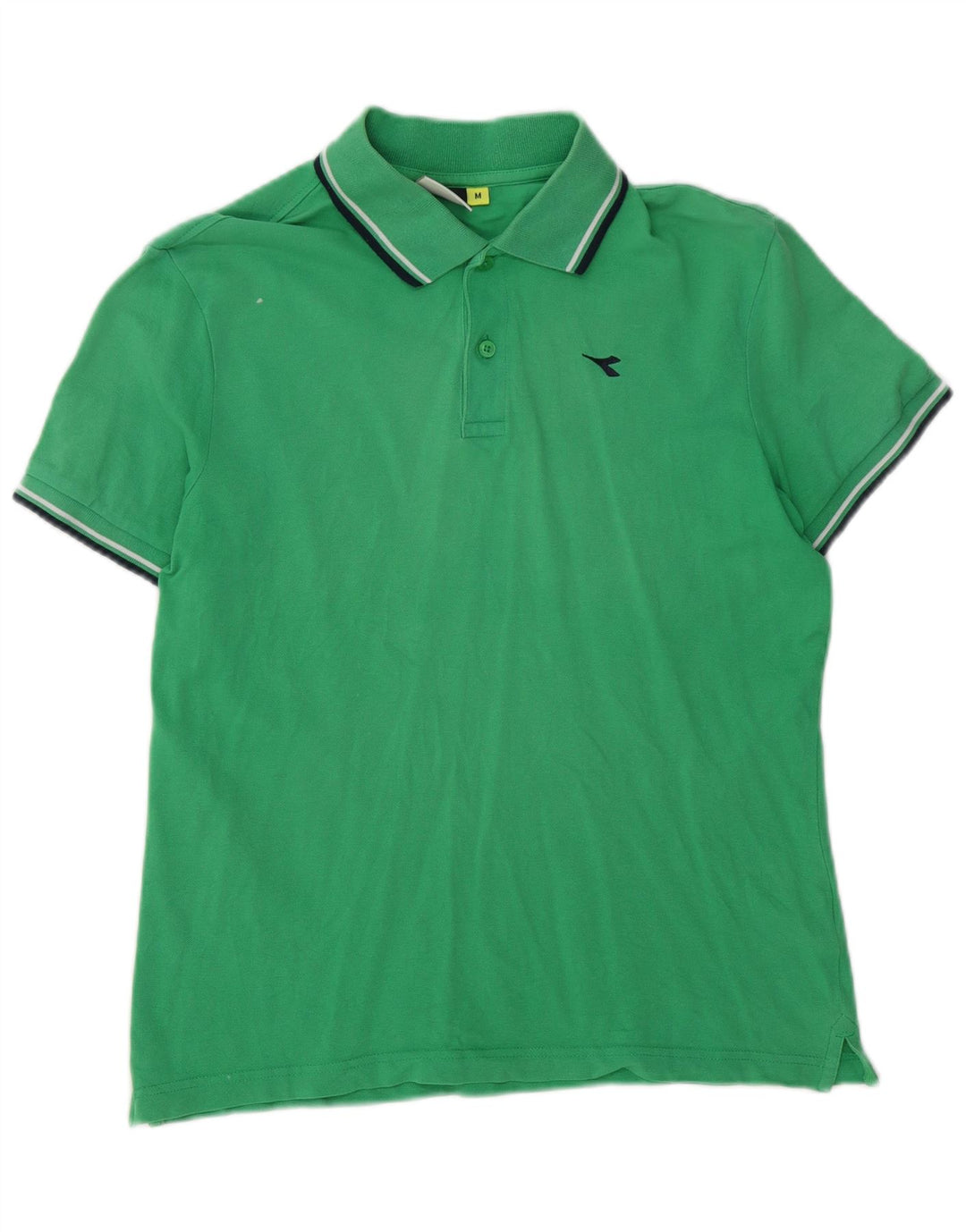 Diadora Polo Homme Vert Moyen Coton