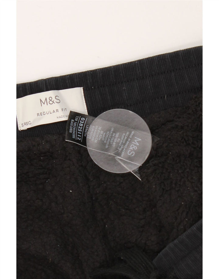 Marks & Spencer Pantalon coupe-vent coupe classique pour homme, petit coton noir