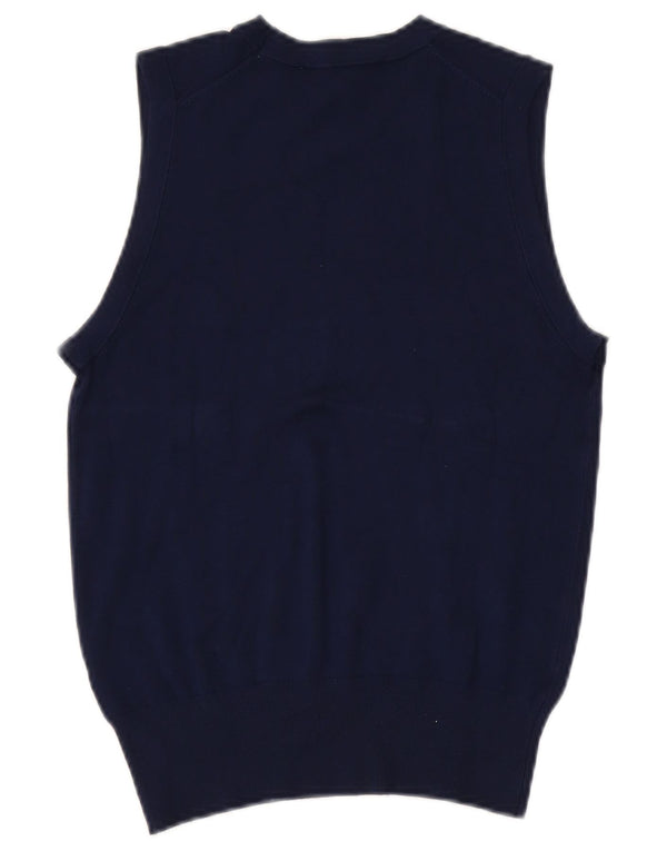 Zara Womens Vest Débardeur UK 10 Petit Bleu Marine