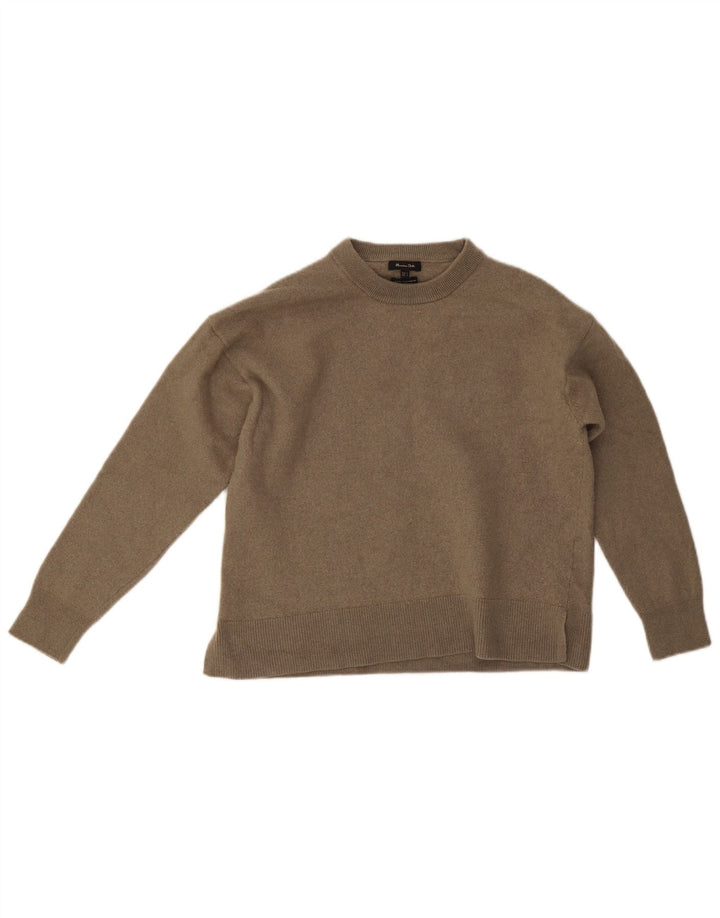 Massimo Dutti Pull à col rond pour femme UK 14 Grande laine grise