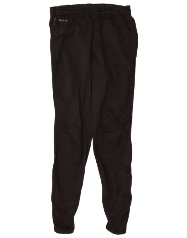 NIKE Womens Dri Fit Tracksuit Trousers UK 10 Small  Black Polyester