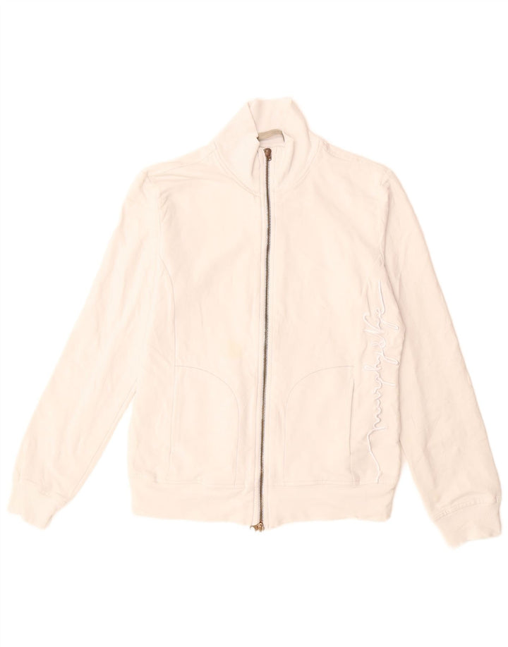 MURPHY & NYE Veste de survêtement graphique pour femme UK 10 Small Blanc