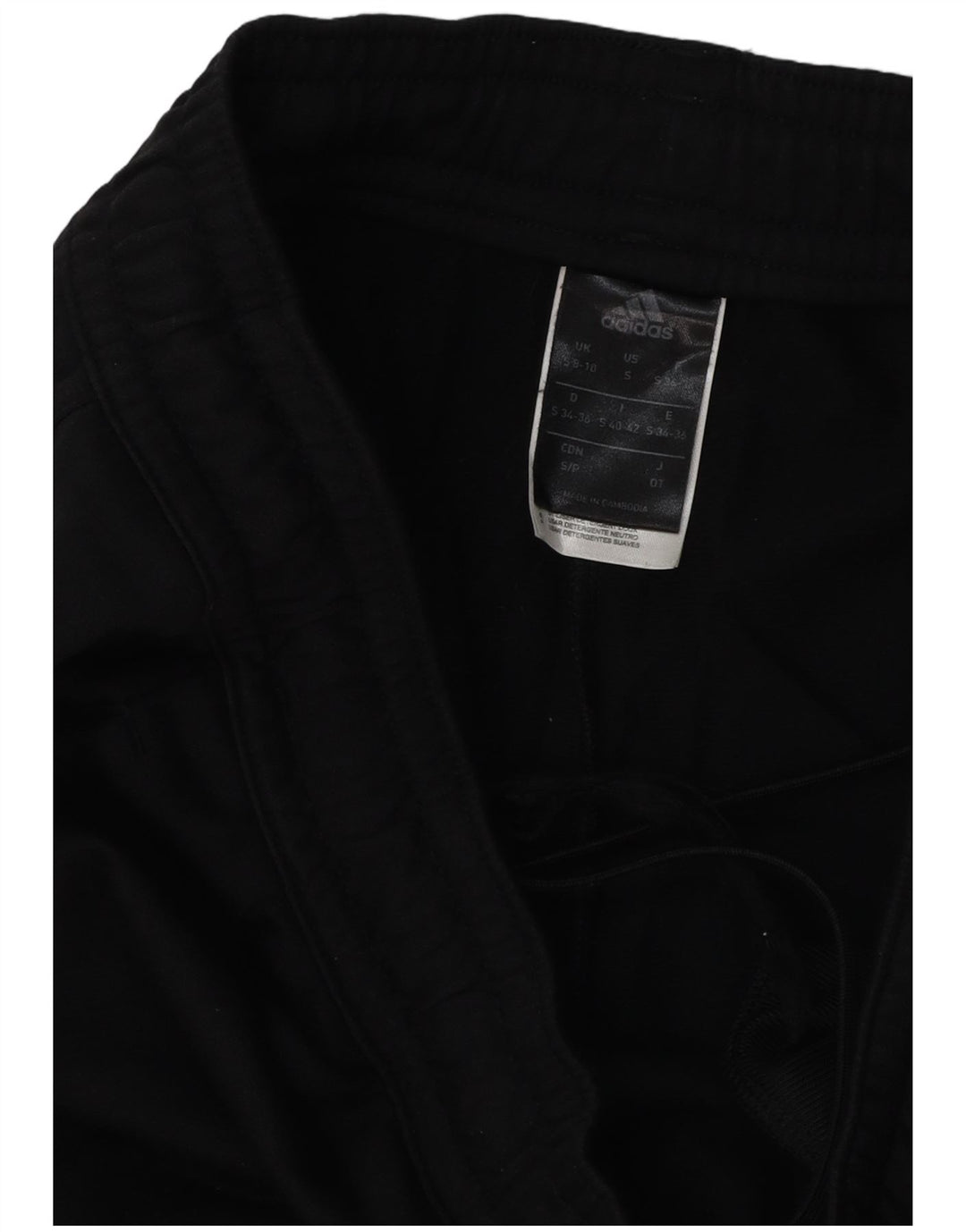 Adidas Pantalon de survêtement pour femme UK 8/10 Small Noir Polyester