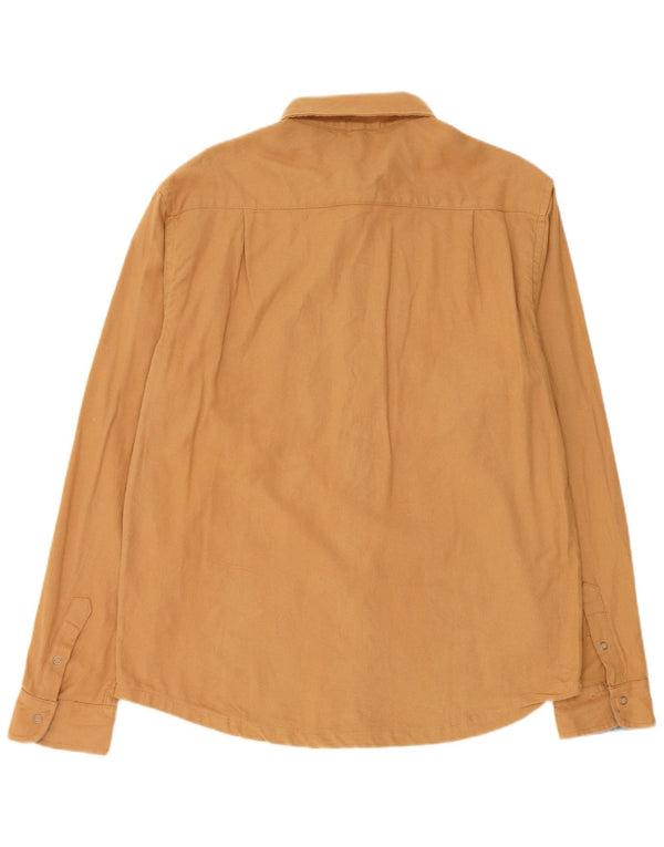 U.S. Polo Assn. Chemise en flanelle coupe régulière pour hommes, grand coton marron