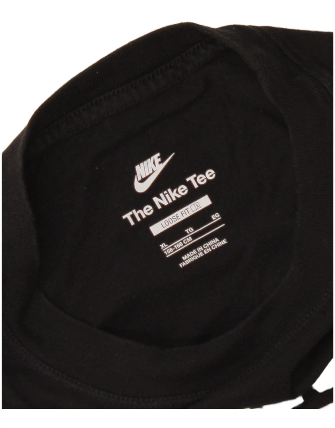 NIKE T-shirt court coupe ample pour fille 13-14 ans XL Noir