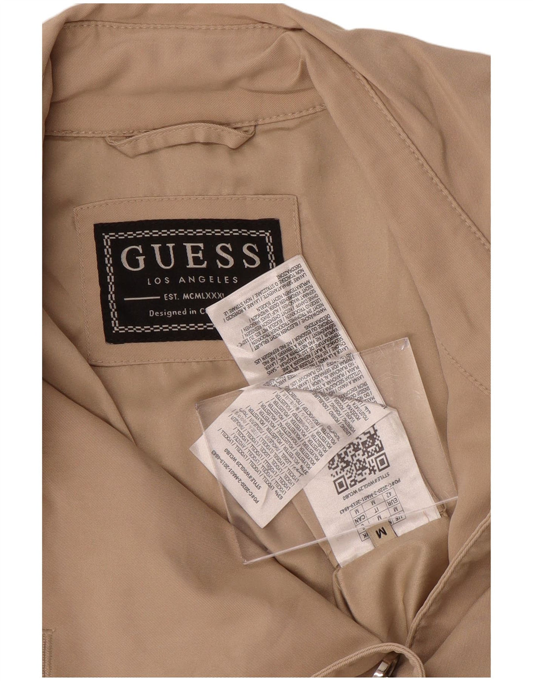 GUESS Trench Femme UK 44 Polyester Beige Moyen