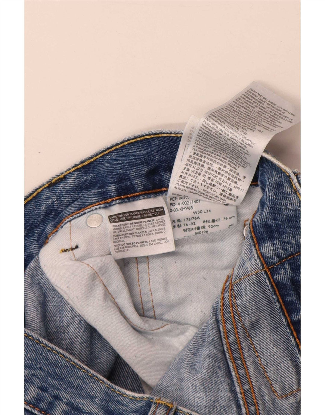 Levi's Jean Droit 505 Homme Bleu W30 L34 Coton