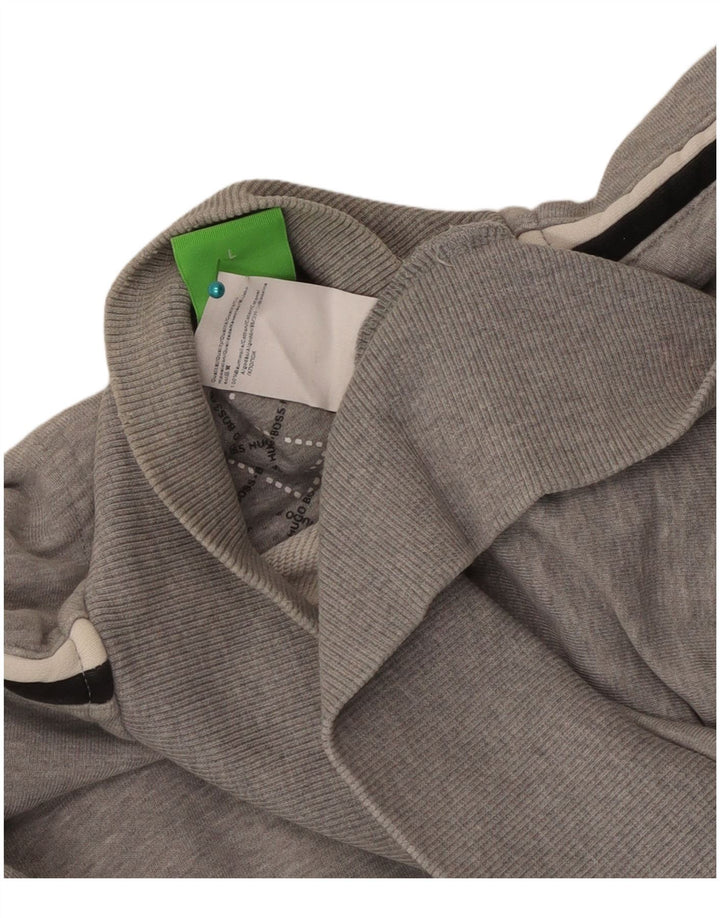 Hugo Boss Hommes Survêtement Top Jacket Large Gris Rayé Coton