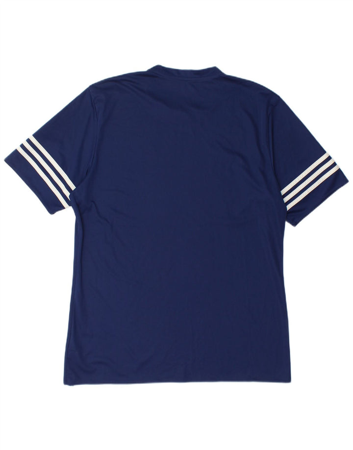 ADIDAS Hommes Climalite T-Shirt Haut Grand Bleu Marine Polyester