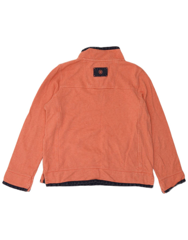 Fat Face Sweat-shirt à col zippé pour femme UK 14 Grand coton rose