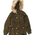 Miss Sixty Parka à capuche pour femme UK 12 en coton kaki moyen