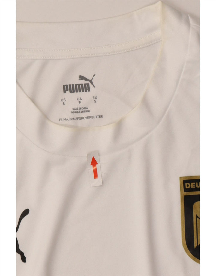 Puma T-Shirt Deutschland Graphic Homme Petit Blanc Rayé Polyester