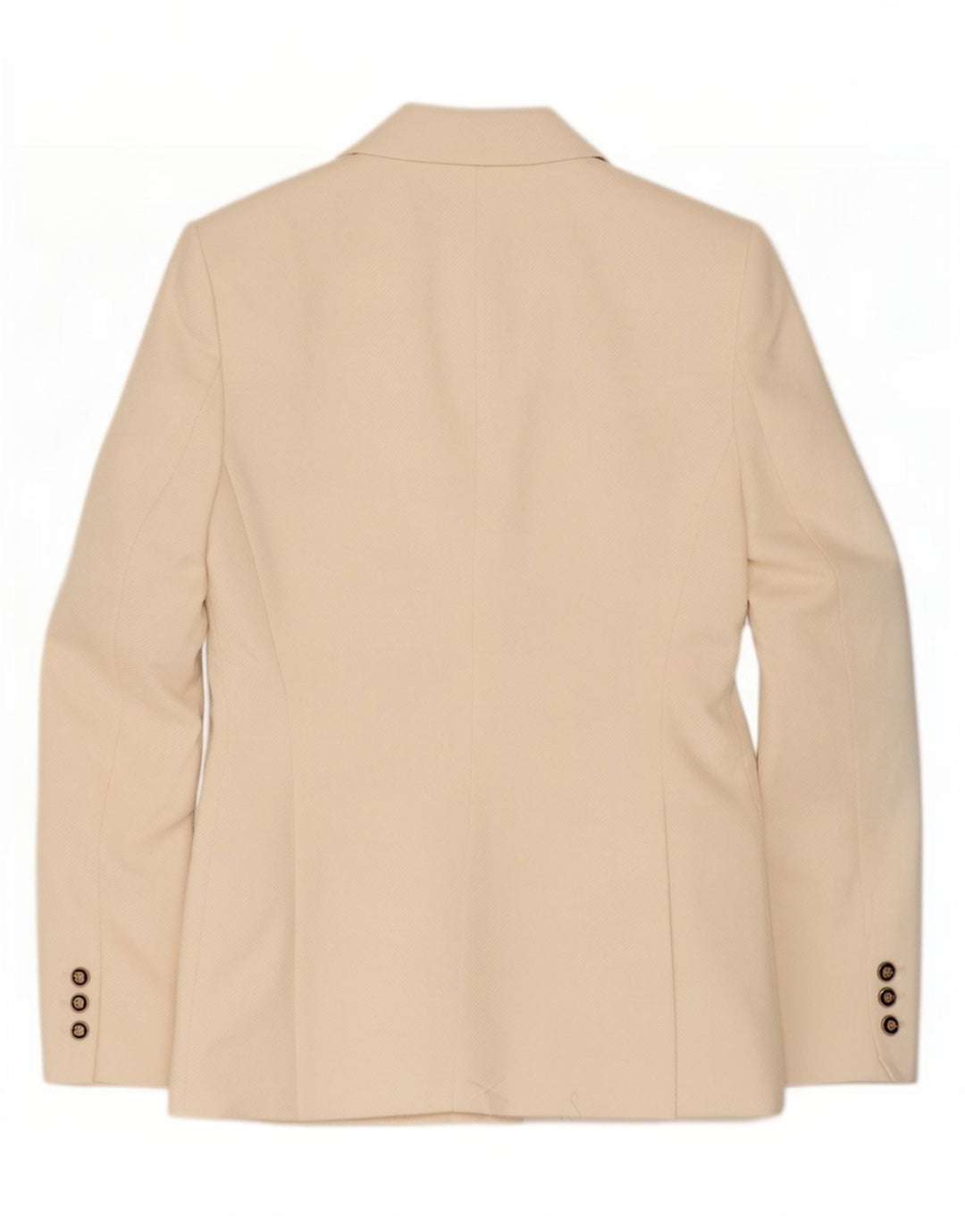 Zara Veste Blazer Double Boutonnage Femme UK 10 Petit Polyester Blanc Cassé