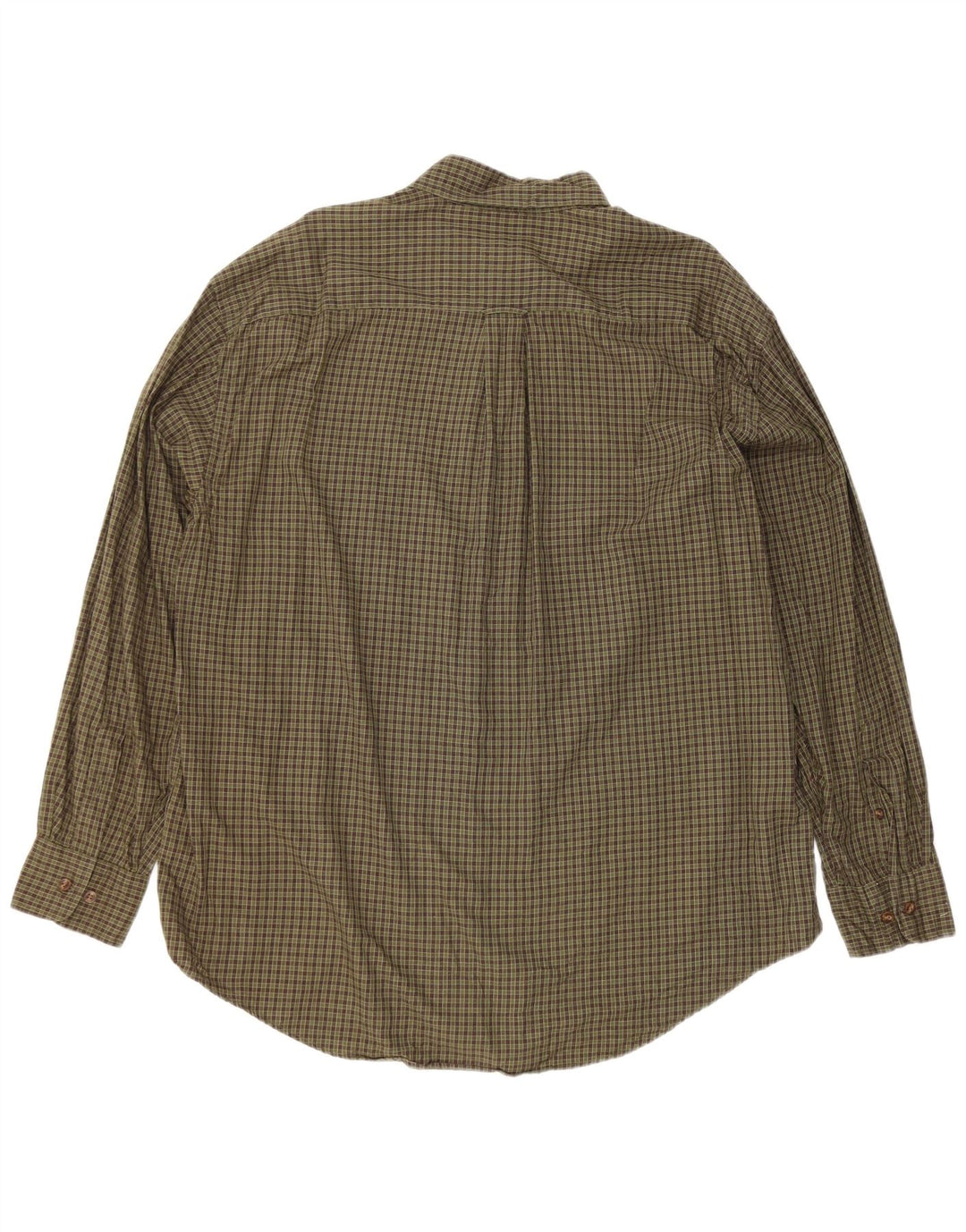 Nautica Chemise en flanelle pour homme XL Kaki à carreaux en coton