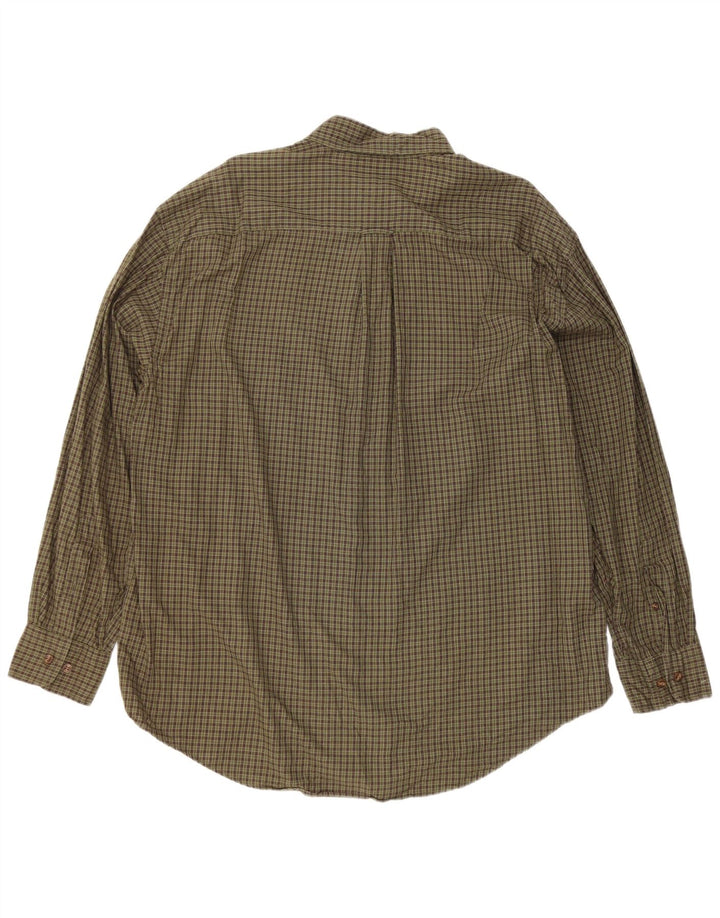 Nautica Chemise en flanelle pour homme XL Kaki à carreaux en coton