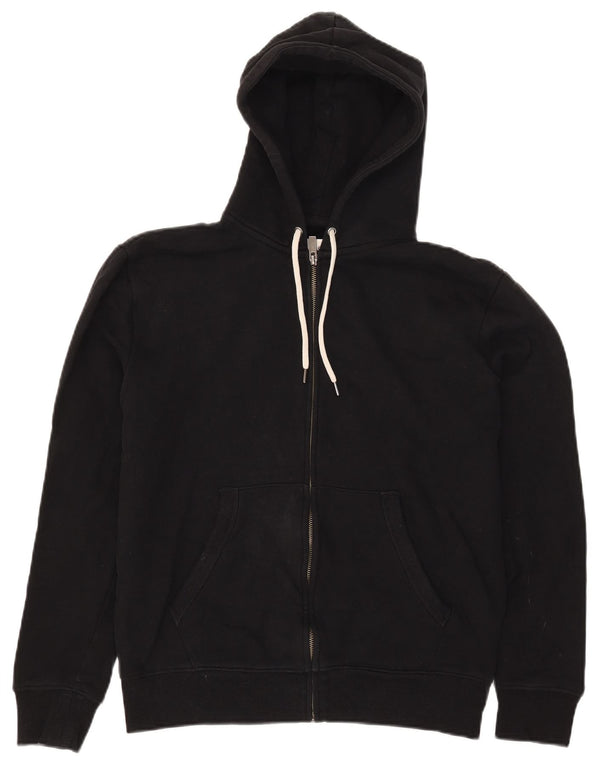 Marks & Spencer Pull à capuche zippé pour homme en coton noir moyen