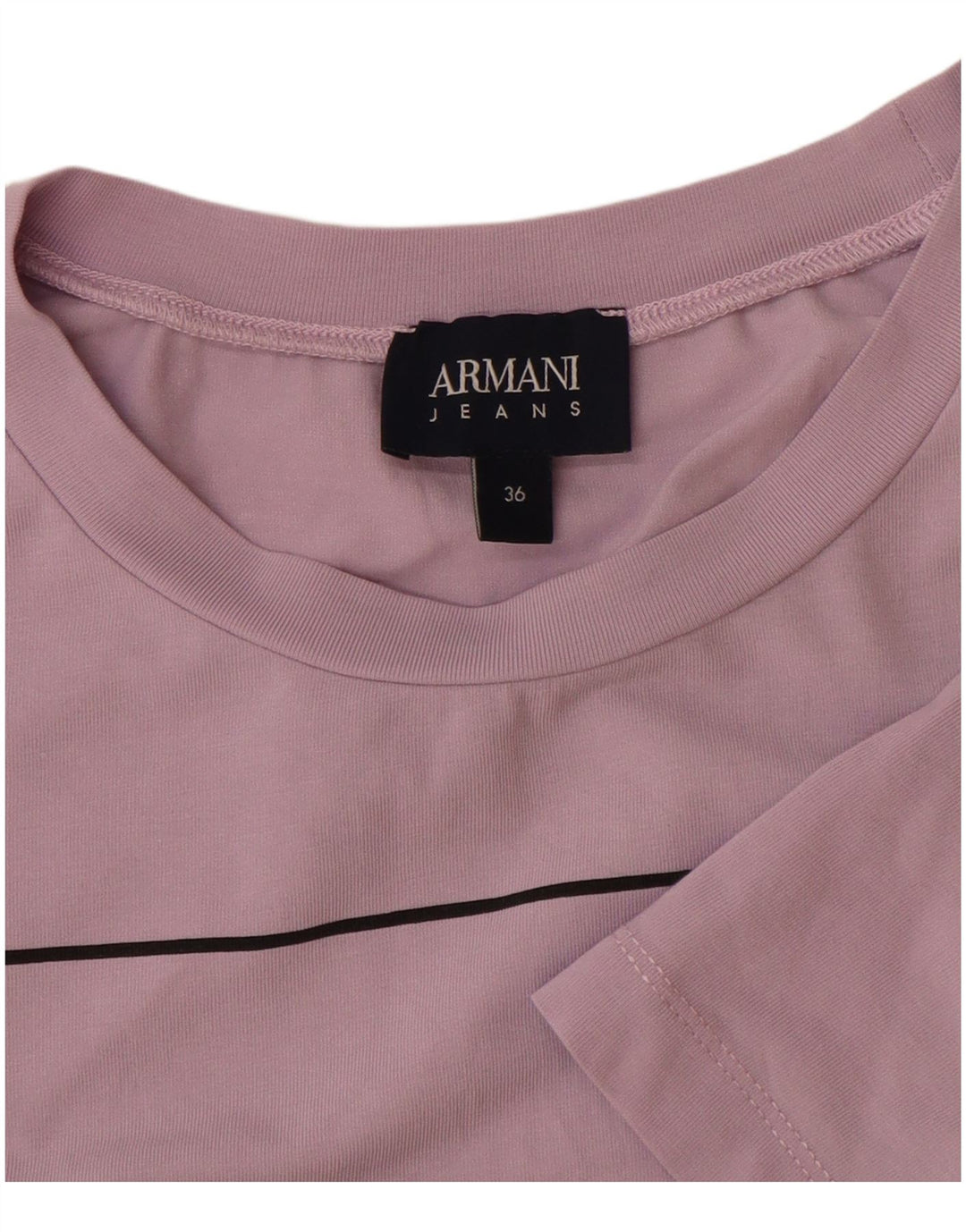ARMANI JEANS T-Shirt Graphique Femme EU 36 Petit Violet