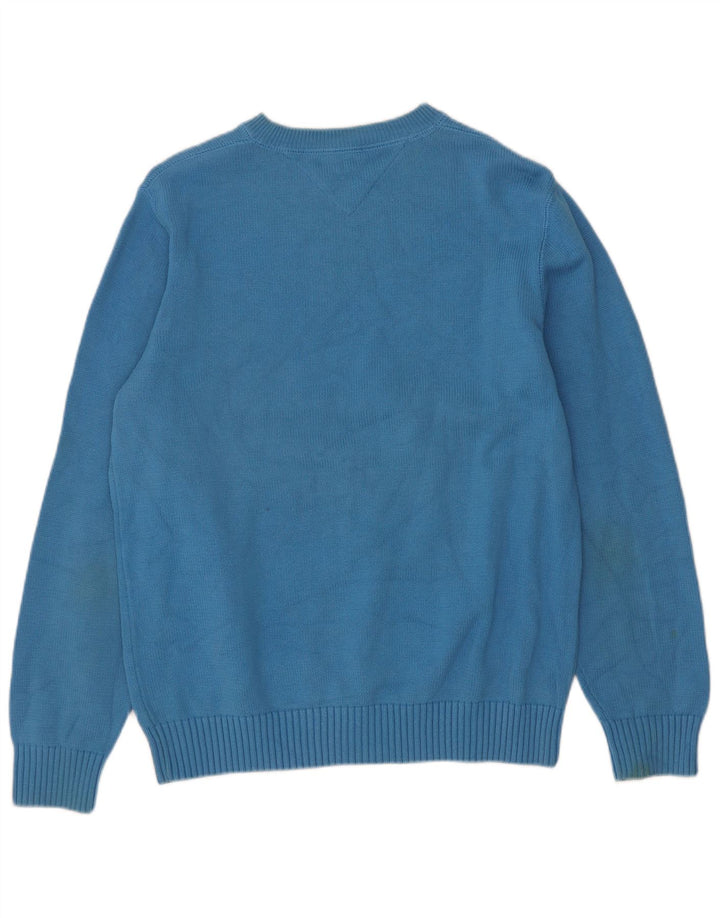 Tommy Hilfiger Pull Col Ras du Cou Homme Bleu Moyen Coton