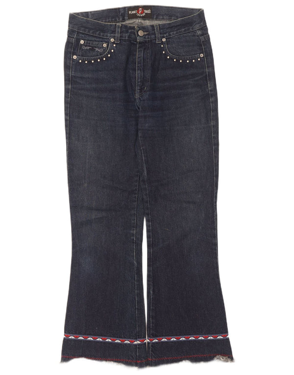 Planet Traxx Jean Bootcut Taille Haute Femme W29 L32 Bleu Coton