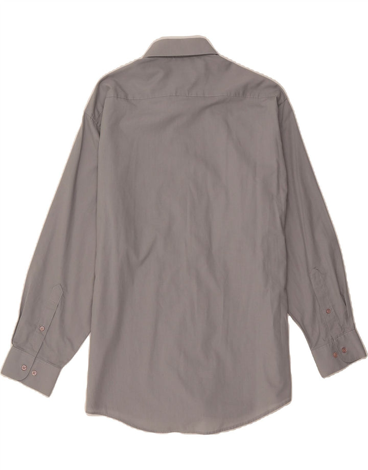 PIERRE CARDIN Mens Shirt Size 17 Large Grey Polyester Vintage Pierre Cardin and Second-Hand Pierre Cardin from Messina Hembry 