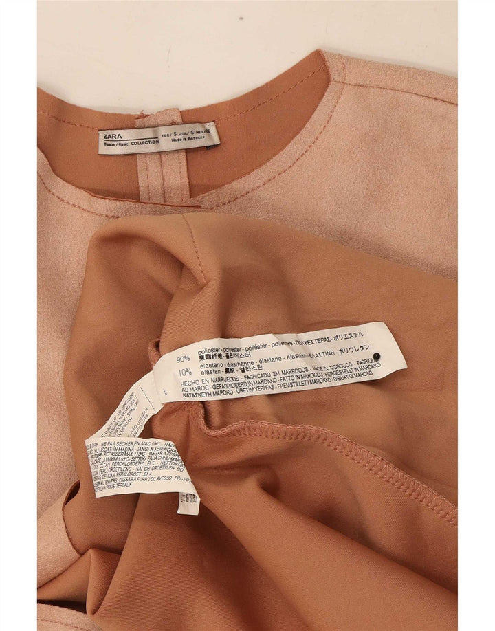 Zara Femme Pardessus UK 10 Petit Rose Polyester