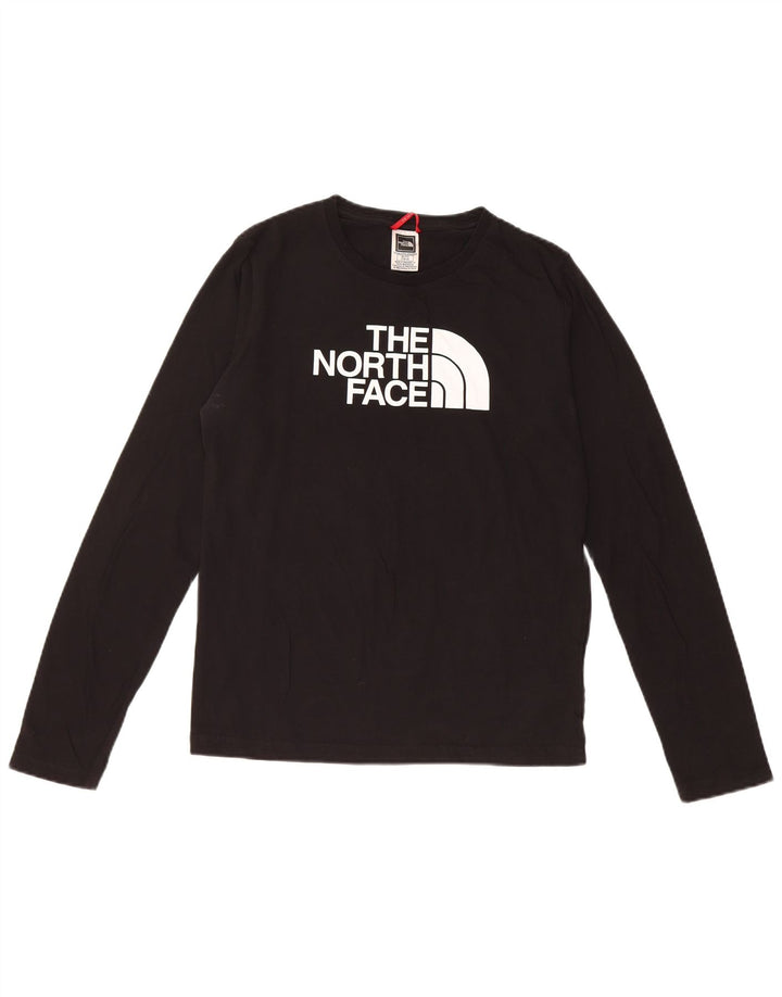 THE NORTH FACE Haut Graphique Fille Manches Longues 14-15 ans XL Noir Coton
