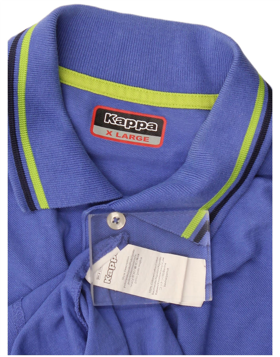 Kappa Polo Homme XL Bleu Coton
