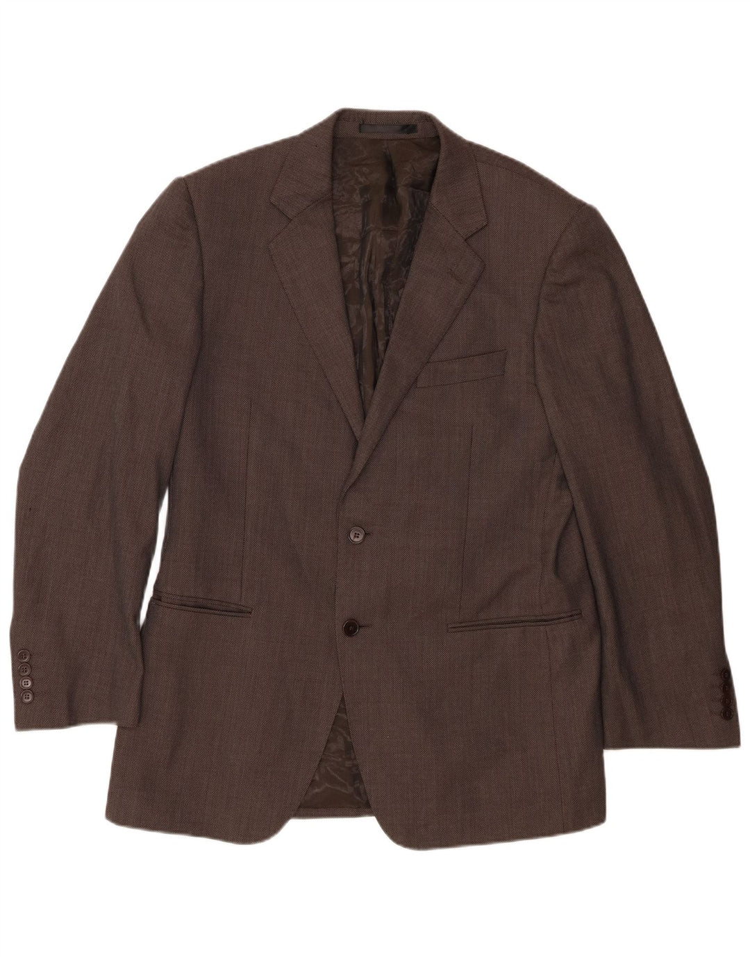 Marks & Spencer Veste blazer à 2 boutons pour homme UK 40 Laine mouchetée marron moyen