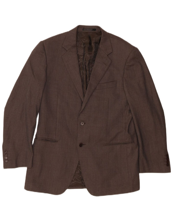 Marks & Spencer Veste blazer à 2 boutons pour homme UK 40 Laine mouchetée marron moyen