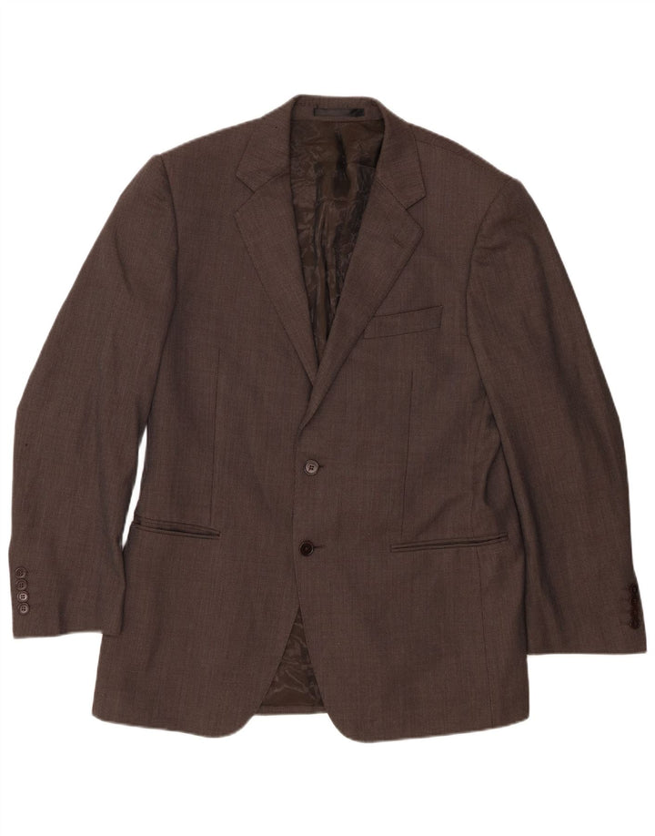 Marks & Spencer Veste blazer à 2 boutons pour homme UK 40 Laine mouchetée marron moyen