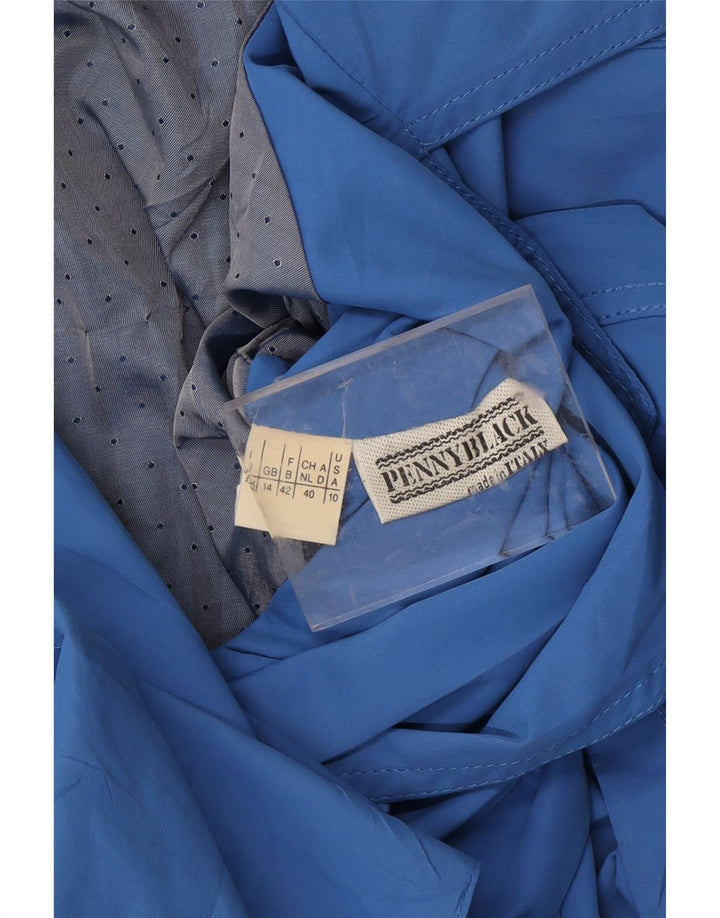 PENNY BLACK Trench-Coat Oversize Femme UK 14 Acétate Bleu Moyen