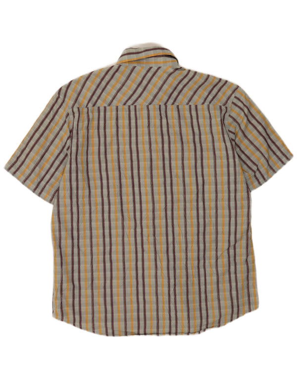 Quiksilver Chemise à Manches Courtes Homme XL Gris Rayé Coton