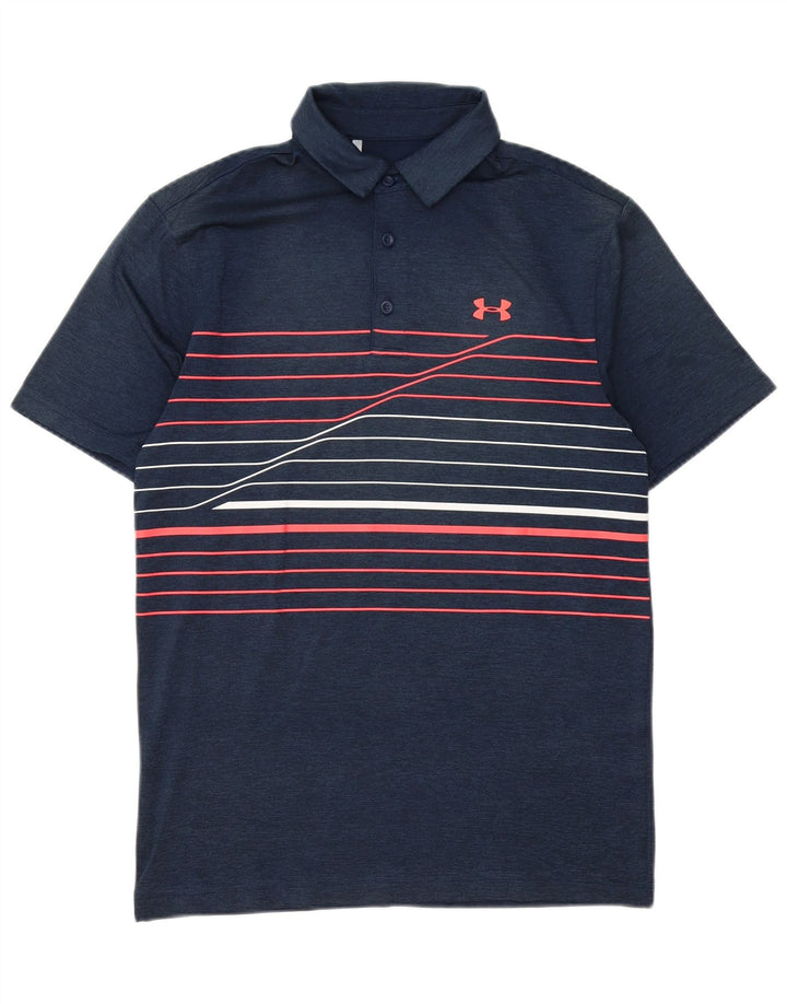 Under Armour Polo Homme Petit Bleu Marine Rayé