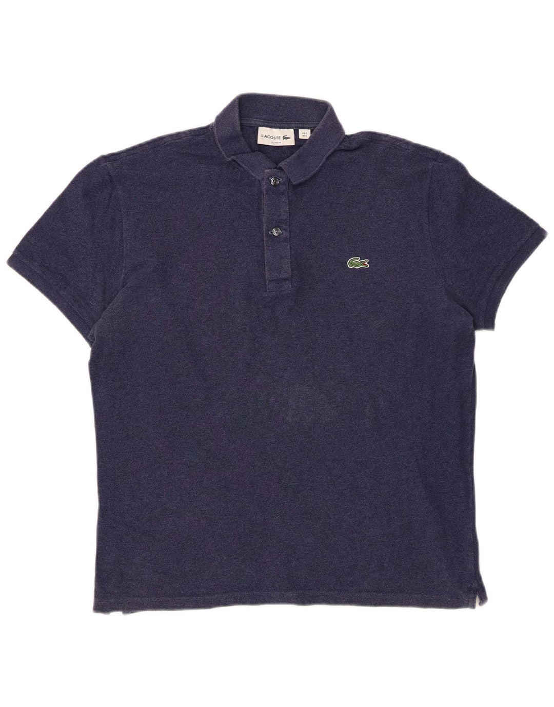 LACOSTE Homme Slim Fit Polo Taille 5 Grand Bleu Marine Coton