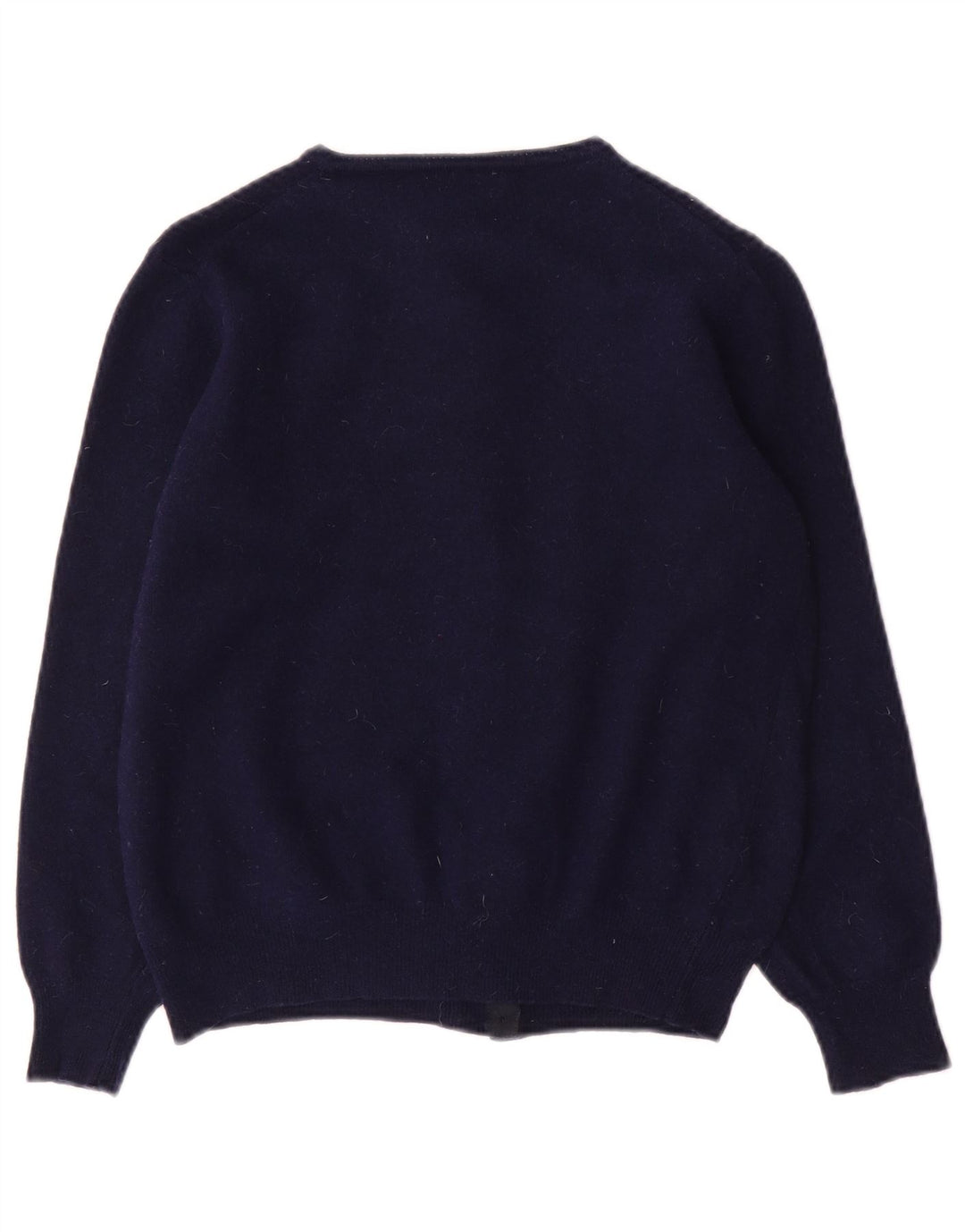 BENETTON Pull Cardigan Fille 15-16 ans Petit Bleu Marine Laine