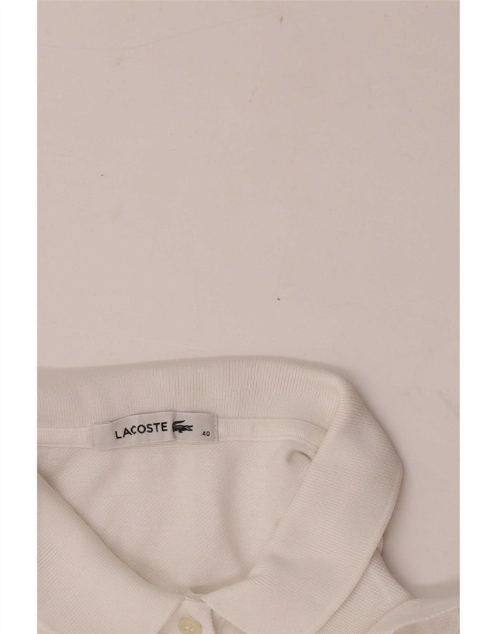 Lacoste Polo régulier pour femme Taille 40 Blanc moyen
