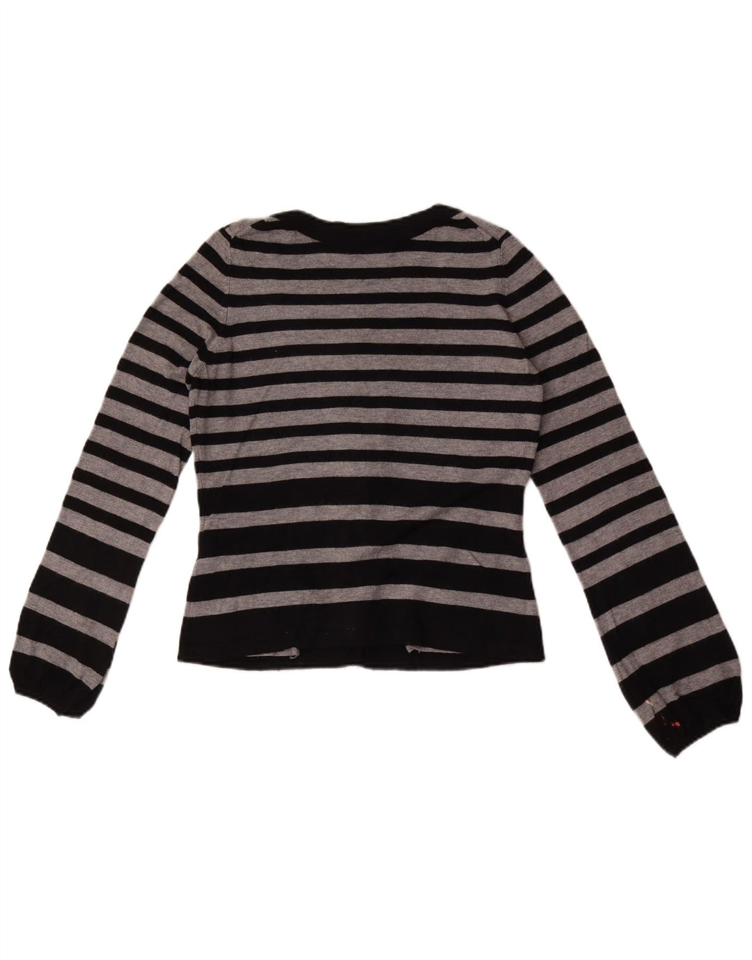 Marks & Spencer Pull cardigan court pour femme UK 8 petit gris rayé