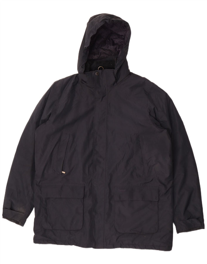 Barbour Manteau coupe-vent à capuche pour homme UK 44 2XL Bleu marine Polyester