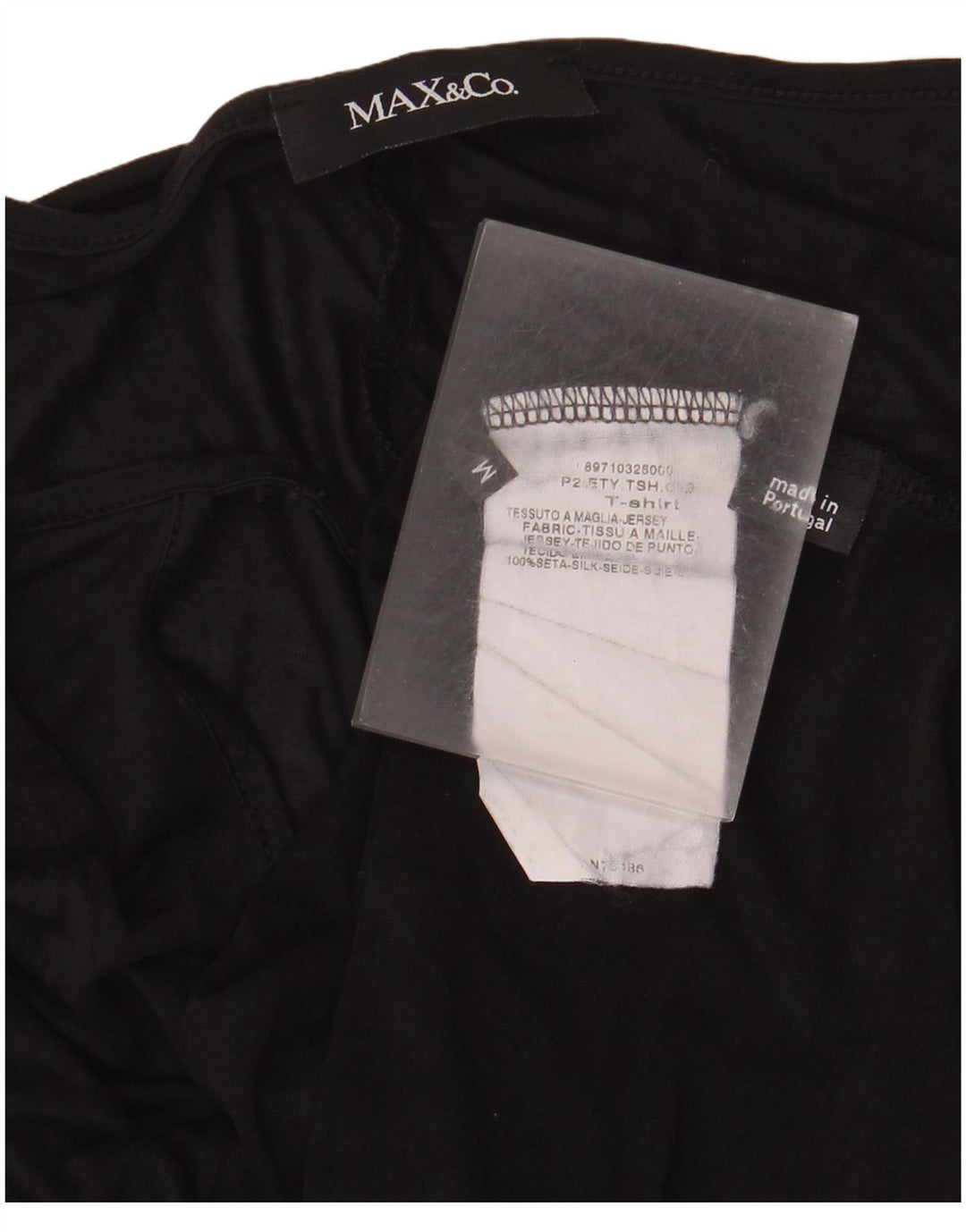 Max & Co. Haut à manches 3/4 pour femme UK 14 en soie noire moyenne