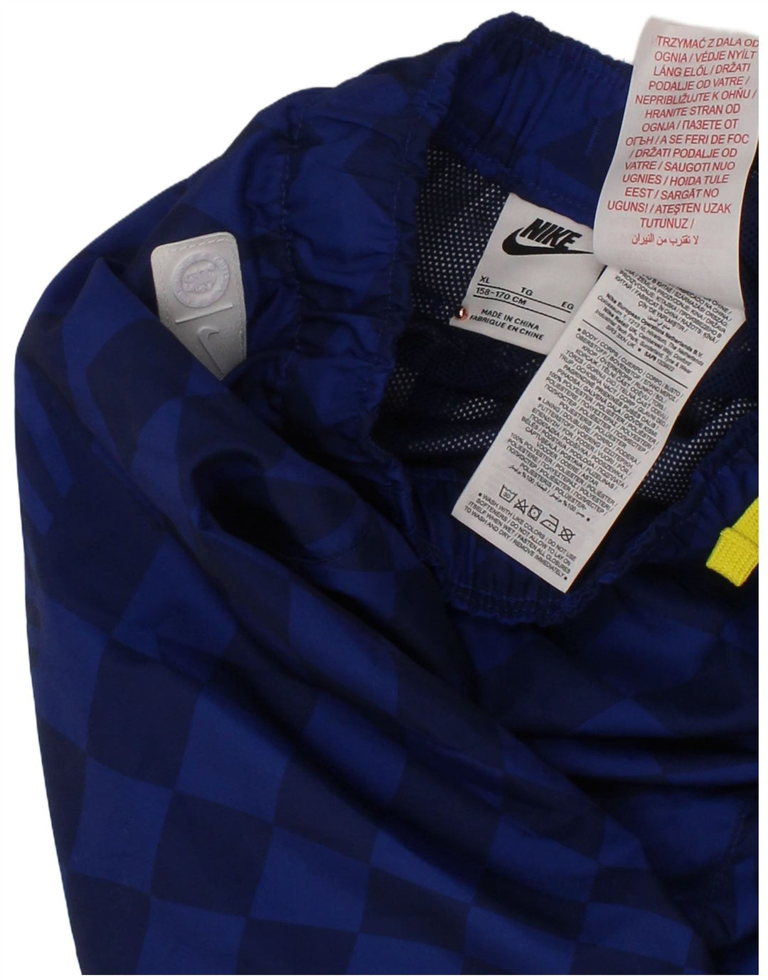 NIKE Short de sport graphique pour garçon 13-14 ans XL Bleu Géométrique Polyester