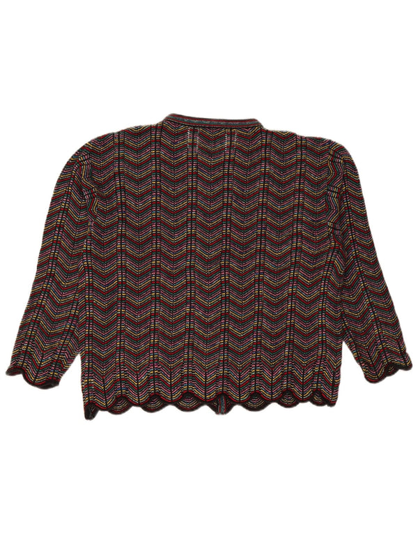 College By Marcazzani Pull Cardigan Femme UK 14 Moyen Multicolore
