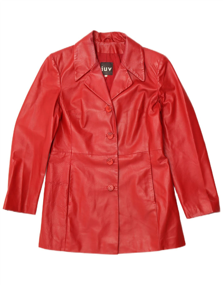 Veste en cuir femme VINTAGE IT 42 cuir rouge moyen