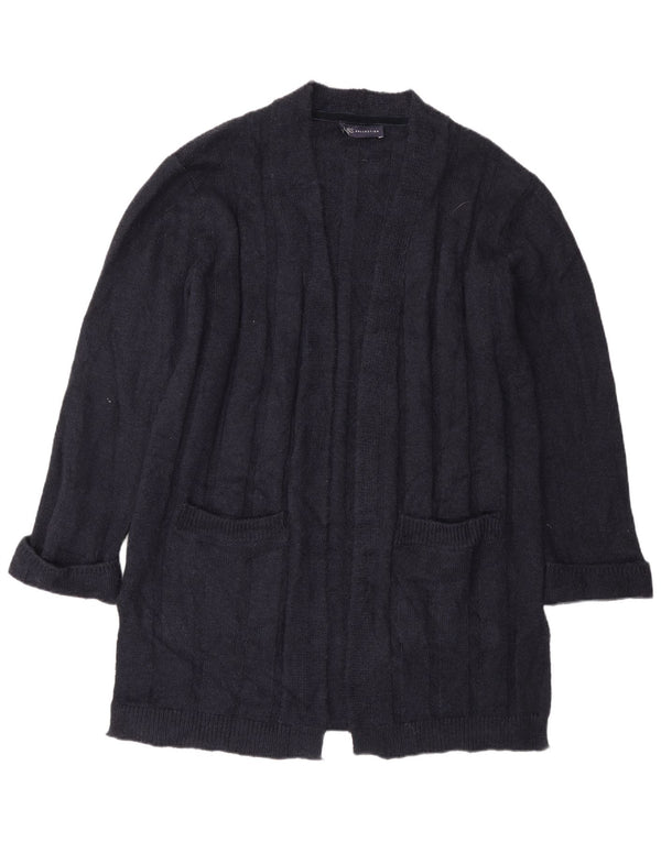 Marks & Spencer Pull cardigan long pour femme UK 14 Bleu marine moyen